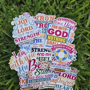 Bible Verse Stickers - Pack of 45, Water Resistant
